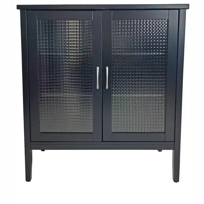Console 2 portes en bois / Meuble de rangement d'appoint, Noir
