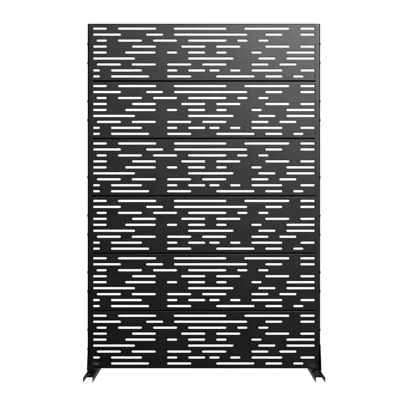 Jardinière en métal noir de 183 cm (H) x 119 cm (L) avec treillis pour patio, jardin et balcons