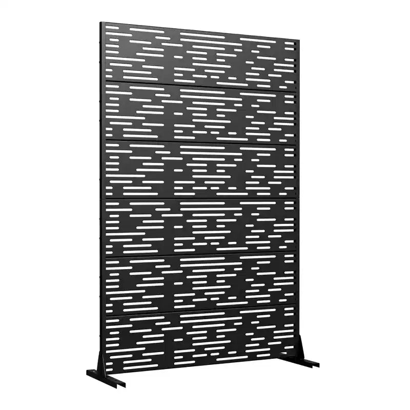Jardinière en métal noir de 183 cm (H) x 119 cm (L) avec treillis pour patio, jardin et balcons