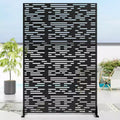Jardinière en métal noir de 183 cm (H) x 119 cm (L) avec treillis pour patio, jardin et balcons