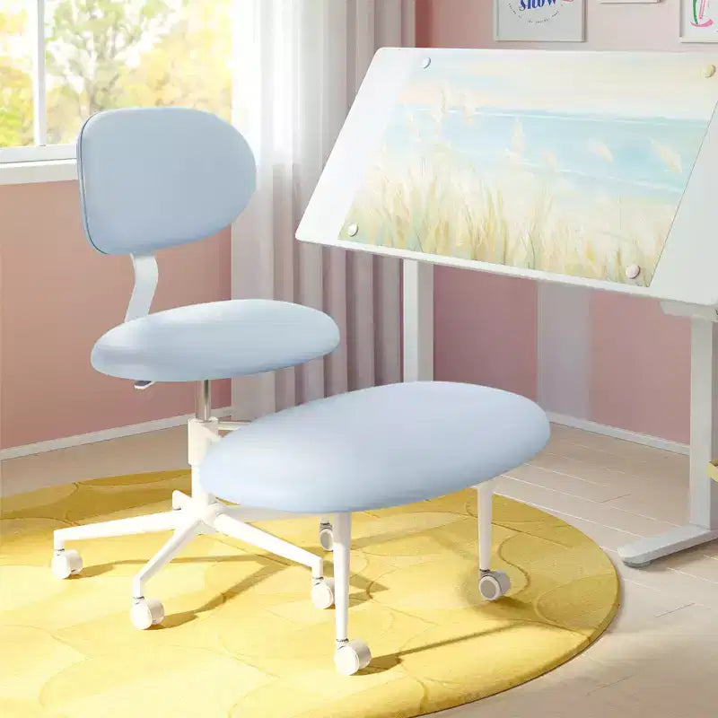 Chaise ergonomique à dossier croisé avec roulettes, chaise de bureau à domicile sans accoudoirs, soutien dorsal amélioré, hauteur réglable