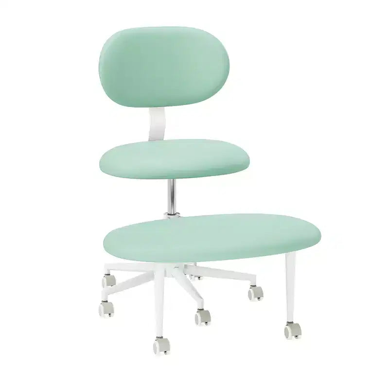 Chaise ergonomique à dossier croisé avec roulettes, chaise de bureau à domicile sans accoudoirs, soutien dorsal amélioré, hauteur réglable