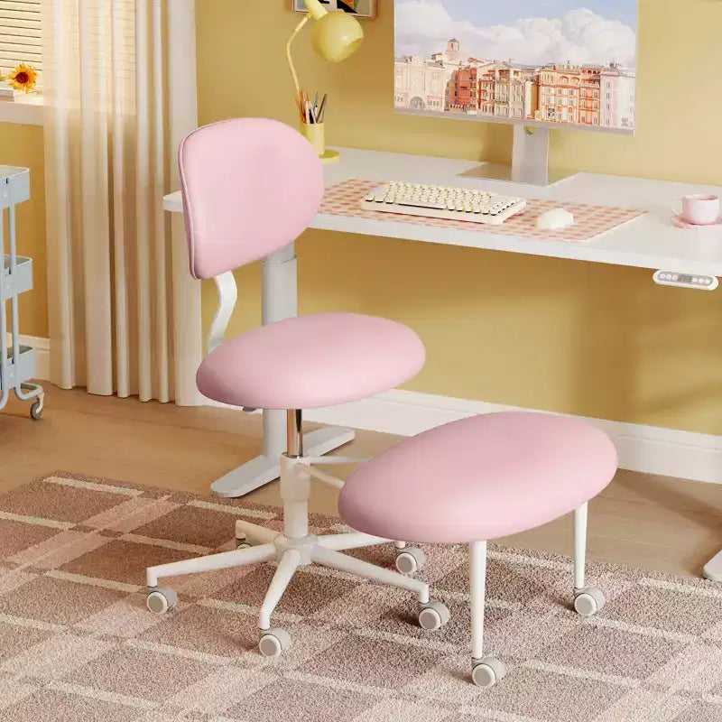 Chaise ergonomique à dossier croisé avec roulettes, chaise de bureau à domicile sans accoudoirs, soutien dorsal amélioré, hauteur réglable