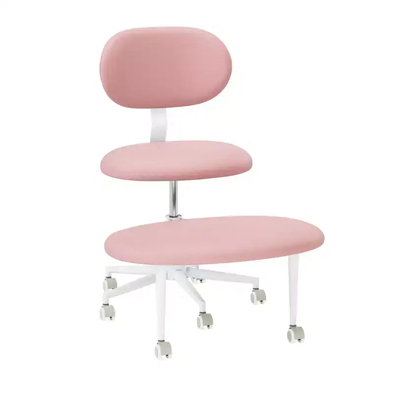 Chaise ergonomique à dossier croisé avec roulettes, chaise de bureau à domicile sans accoudoirs, soutien dorsal amélioré, hauteur réglable