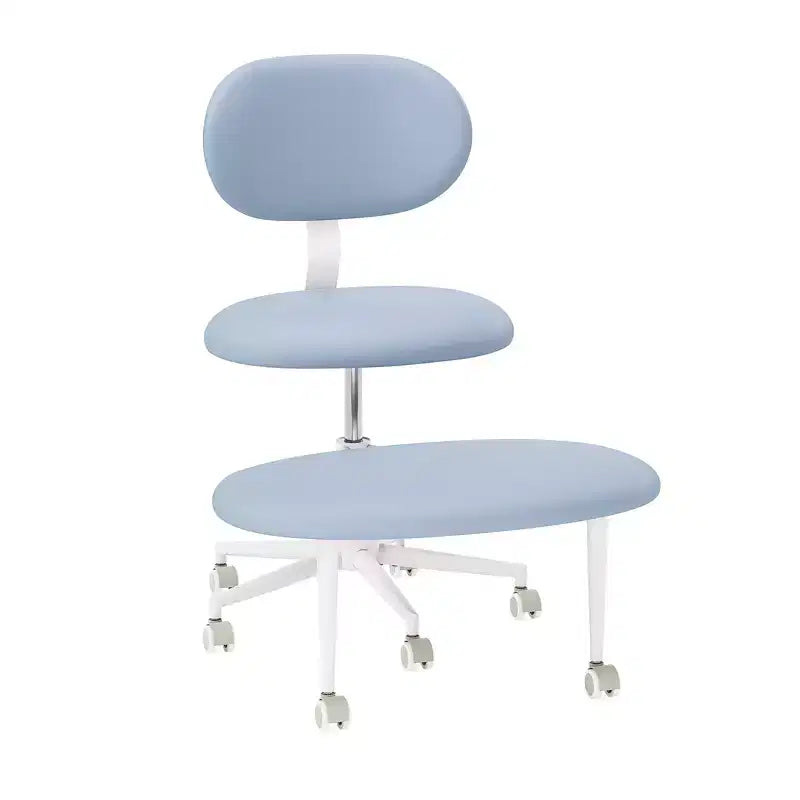Chaise ergonomique à dossier croisé avec roulettes, chaise de bureau à domicile sans accoudoirs, soutien dorsal amélioré, hauteur réglable
