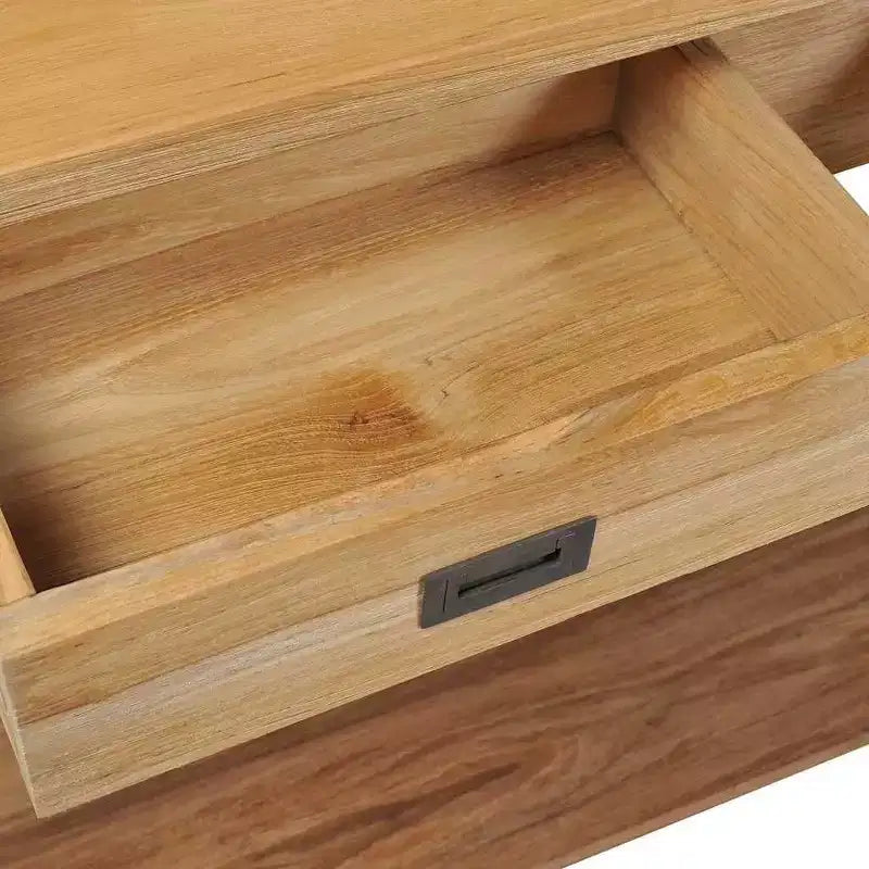 Console en Teck Massif de Bois Naturel