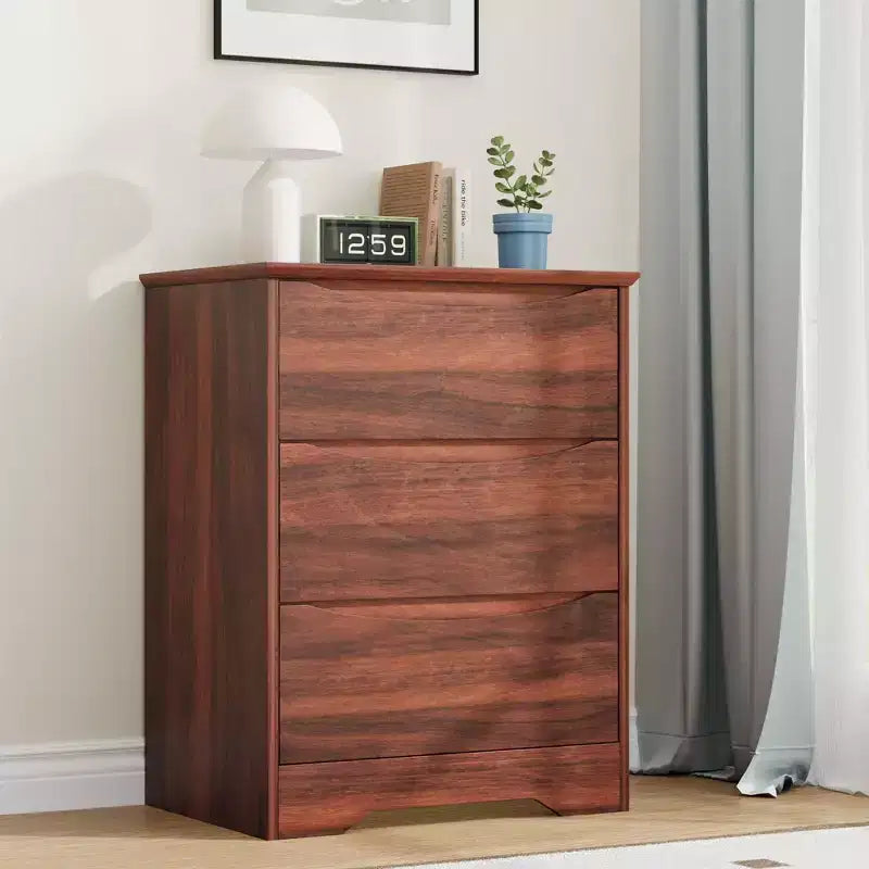 Grande commode en bois à 3 tiroirs, commode moderne de rangement profond, grand placard avec large plateau pour chambre à coucher, salon, couloir, chambre d'enfant