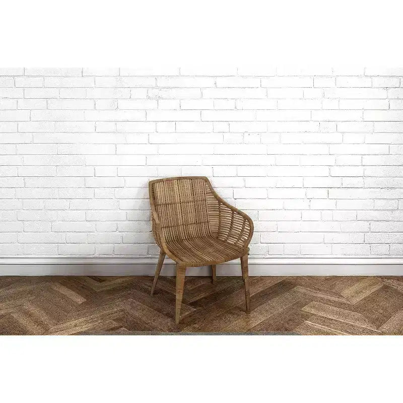 Fauteuil en rotin naturel : Structure en fer forgé, aucun assemblage requis