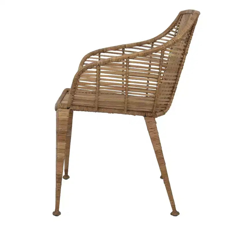 Fauteuil en rotin naturel : Structure en fer forgé, aucun assemblage requis