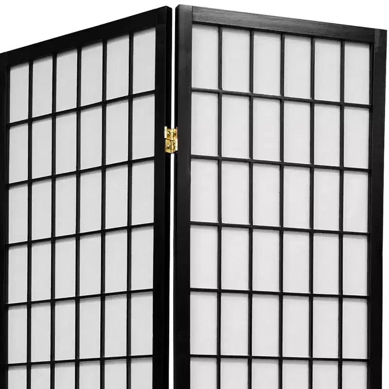 Paravent Shoji 6 pans à carreaux, hauteur 1,83 m