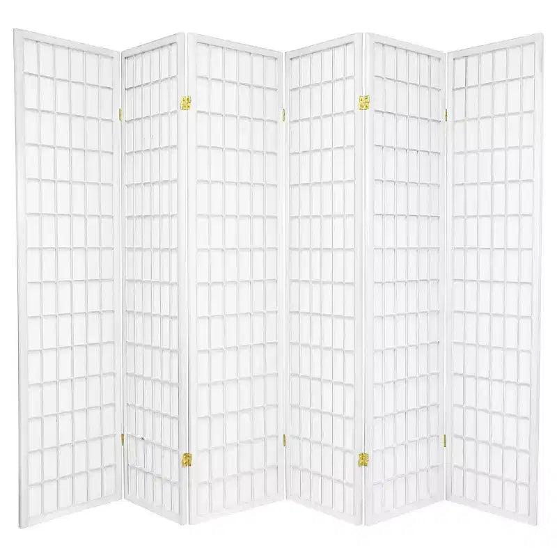 Paravent Shoji 6 pans à carreaux, hauteur 1,83 m