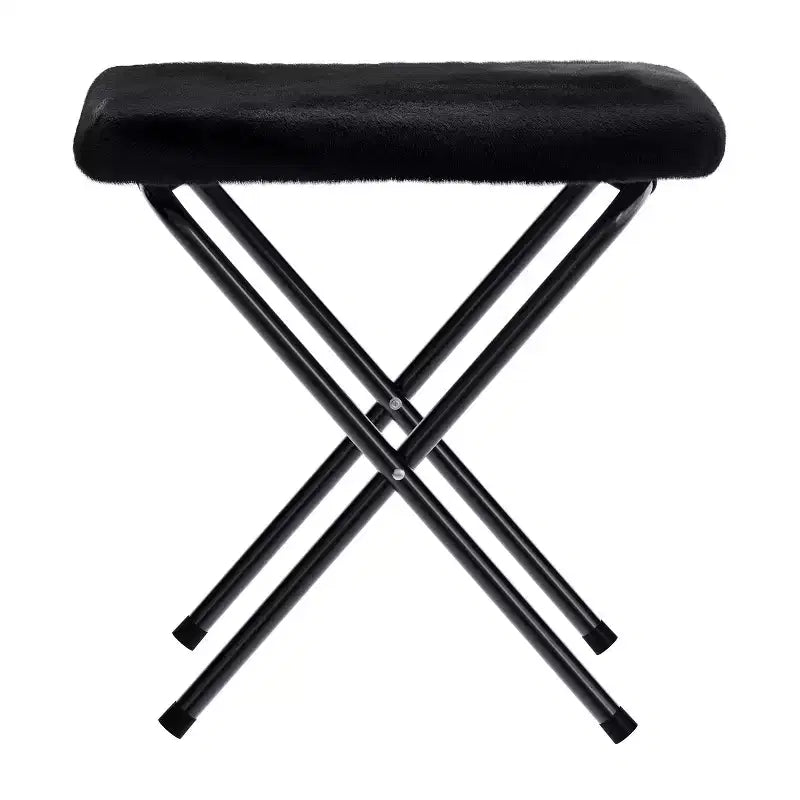 Fauteuil lune pliant surdimensionné en fausse fourrure, portable, de 96,5 cm, avec ottomane pliante pour dortoir et chambre