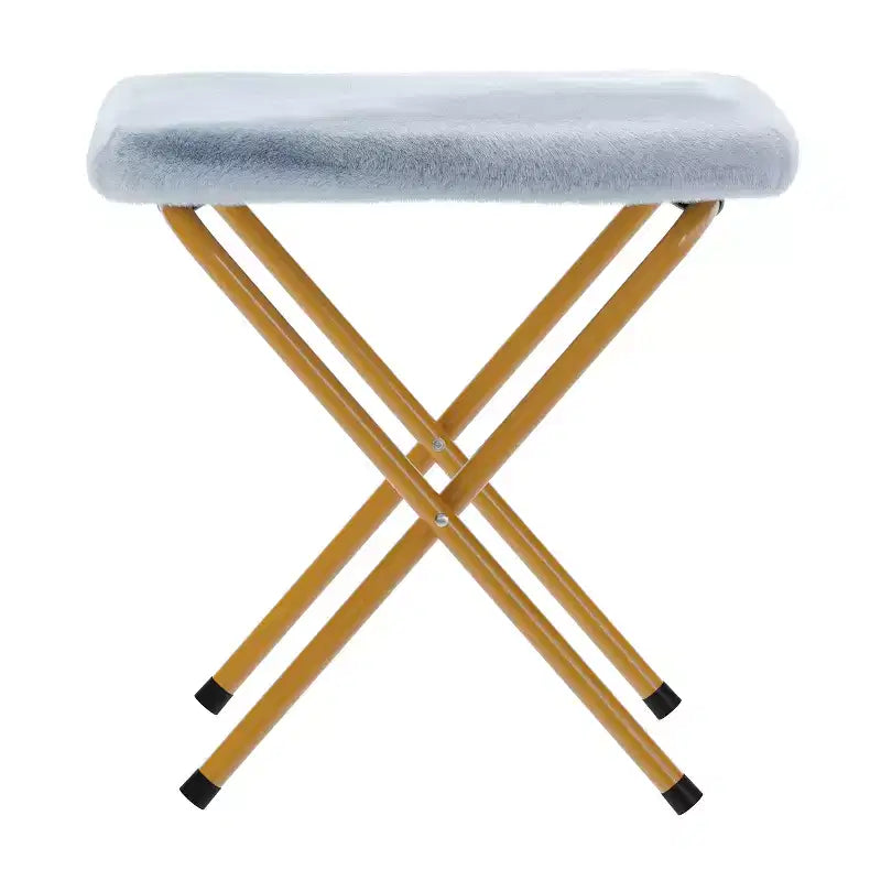 Fauteuil lune pliant surdimensionné en fausse fourrure, portable, de 96,5 cm, avec ottomane pliante pour dortoir et chambre