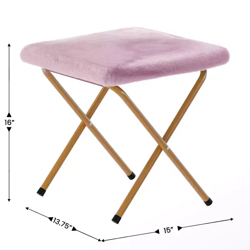 Fauteuil lune pliant surdimensionné en fausse fourrure, portable, de 96,5 cm, avec ottomane pliante pour dortoir et chambre