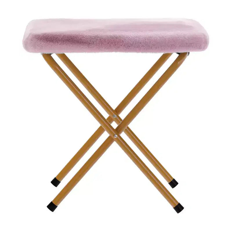 Fauteuil lune pliant surdimensionné en fausse fourrure, portable, de 96,5 cm, avec ottomane pliante pour dortoir et chambre