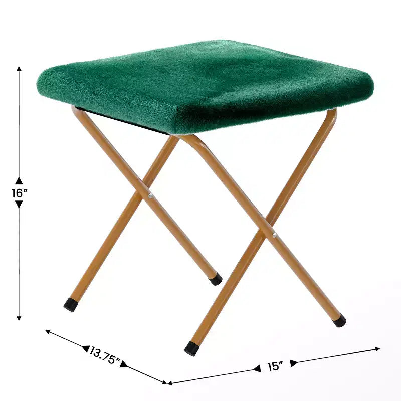 Fauteuil lune pliant surdimensionné en fausse fourrure, portable, de 96,5 cm, avec ottomane pliante pour dortoir et chambre