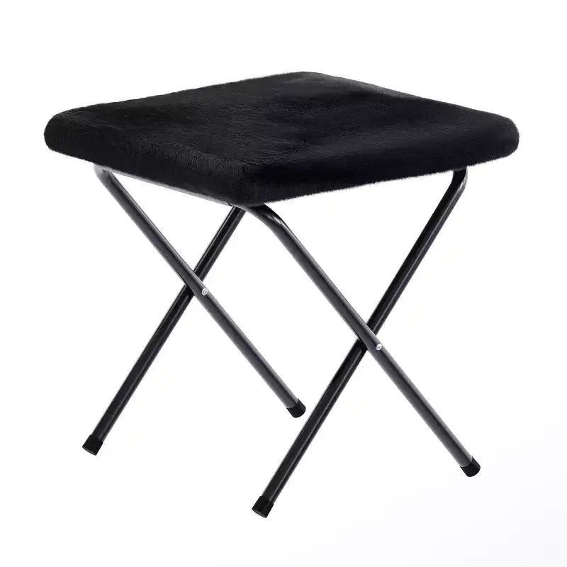 Fauteuil lune pliant surdimensionné en fausse fourrure, portable, de 96,5 cm, avec ottomane pliante pour dortoir et chambre