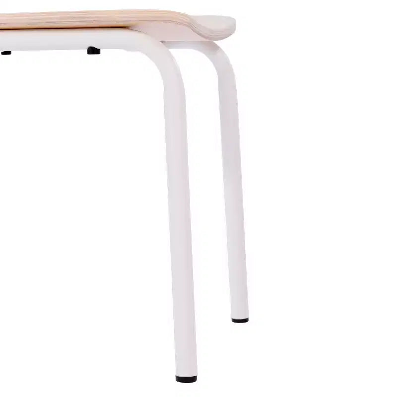 Lot de 2 chaises de salle à manger commerciales en bois massif avec piétement métallique et finition antique